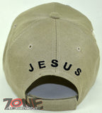 GOD IS GOOD ALL THE TIME I LOVE JESUS CHRISTIAN BALL CAP HAT TAN