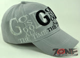 GOD IS GOOD ALL THE TIME I LOVE JESUS CHRISTIAN BALL CAP HAT GRAY