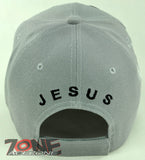 GOD IS GOOD ALL THE TIME I LOVE JESUS CHRISTIAN BALL CAP HAT GRAY