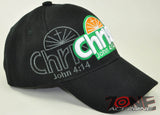 CHRIST JOHN 4:14 JESUS CHRISTIAN BALL CAP HAT BLACK