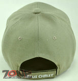 CHRIST JOHN 4:14 JESUS CHRISTIAN BALL CAP HAT TAN