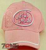 JESUS INSIDE JESUS CHRISTIAN BALL CAP HAT PINK