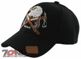 NEW! NATIVE PRIDE BRAVE AXE EAGLE BASEBALL CAP HAT BLACK