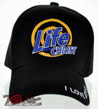 LIFE WITH CHRIST I LOVE JESUS CHRISTIAN BALL CAP HAT BLACK