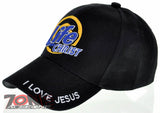LIFE WITH CHRIST I LOVE JESUS CHRISTIAN BALL CAP HAT BLACK