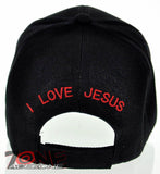 LIFEGUARD MATTHEW 14:25-99 I LOVE JESUS CHRISTIAN BALL CAP HAT BLACK