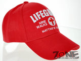 LIFEGUARD MATTHEW 14:25-99 I LOVE JESUS CHRISTIAN BALL CAP HAT RED
