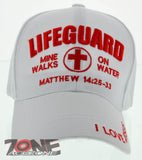 LIFEGUARD MATTHEW 14:25-99 I LOVE JESUS CHRISTIAN BALL CAP HAT WHITE
