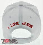 LIFEGUARD MATTHEW 14:25-99 I LOVE JESUS CHRISTIAN BALL CAP HAT WHITE