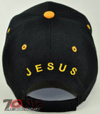 JOHN 3:16 GOD SO LOVED THE WORLD JESUS CHRISTIAN BALL CAP HAT BLACK