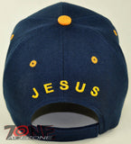 JOHN 3:16 GOD SO LOVED THE WORLD JESUS CHRISTIAN BALL CAP HAT NAVY
