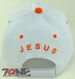 JOHN 3:16 GOD SO LOVED THE WORLD JESUS CHRISTIAN BALL CAP HAT WHITE