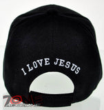 JOHN 3:16 I LOVE JESUS CHRISTIAN BALL CAP HAT BLACK