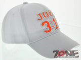 JOHN 3:16 I LOVE JESUS CHRISTIAN BALL CAP HAT WHITE