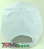 THE JESUS ZONE JESUS CHRISTIAN BALL CAP HAT WHITE