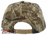 NEW! FLAT BILL USA LETTER SNAPBACK BALL CAP HAT FOREST CAMO