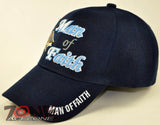 MAN OF FAITH JESUS CHRISTIAN BALL CAP HAT NAVY