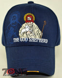 THE GOD SHEPHERD JESUS CHRISTIAN BALL CAP HAT NAVY