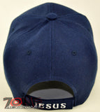 THE GOD SHEPHERD JESUS CHRISTIAN BALL CAP HAT NAVY