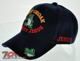 DON'T CROAK WITHOUT JESUS FROG CHRISTIAN BALL CAP HAT NAVY