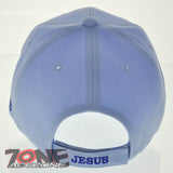 DON'T CROAK WITHOUT JESUS FROG CHRISTIAN BALL CAP HAT SKY BLUE