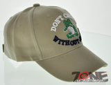 DON'T CROAK WITHOUT JESUS FROG CHRISTIAN BALL CAP HAT TAN