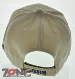 DON'T CROAK WITHOUT JESUS FROG CHRISTIAN BALL CAP HAT TAN
