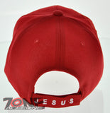 ON FIRE FOR JESUS I LOVE JESUS FIREFIGHTER EMBLEM CHRISTIAN BALL CAP HAT RED