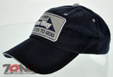 LOOK AND ONE WAY LISTEN TO GOD JOHN 3:16 JESUS CHRISTIAN CAP HAT COTTON NAVY