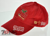 NEW 100% COTTON JESUS FACE JOHN 3:16 JESUS CHRISTIAN CAP HAT RED