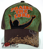 JESUS CHRIST PRAISE THE LORD CHRISTIAN BALL CAP HAT BROWN