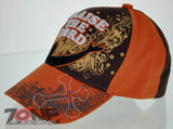 JESUS CHRIST PRAISE THE LORD CHRISTIAN BALL CAP HAT ORANGE