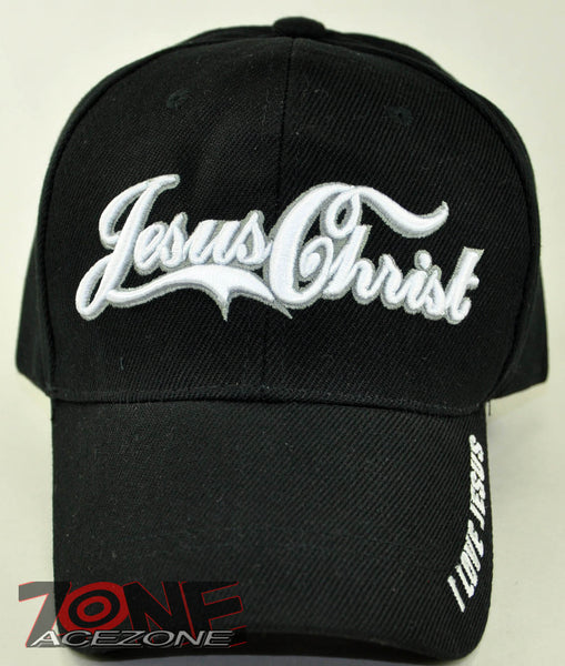 JESUS CHRIST I LOVE JESUS CHRISTIAN BALL CAP HAT BLACK
