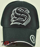 NEW! MONOGRAM LETTER S CAP HAT N1 BLACK