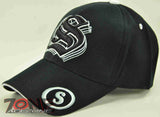 NEW! MONOGRAM LETTER S CAP HAT N1 BLACK