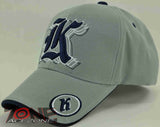 NEW! MONOGRAM LETTER K CAP HAT N1 GRAY