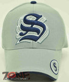 NEW! MONOGRAM LETTER S CAP HAT N1 GRAY
