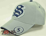 NEW! MONOGRAM LETTER S CAP HAT N1 GRAY