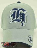 NEW! MONOGRAM LETTER H CAP HAT N1 GRAY