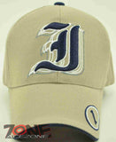 NEW! MONOGRAM LETTER I CAP HAT N1 TAN