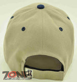NEW! MONOGRAM LETTER I CAP HAT N1 TAN