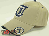 NEW! MONOGRAM LETTER T CAP HAT TAN