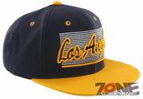 NEW! FLAT BILL LOS ANGELES CA STATE USA SNAPBACK BALL CAP HAT NAVY