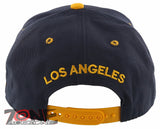 NEW! FLAT BILL LOS ANGELES CA STATE USA SNAPBACK BALL CAP HAT NAVY