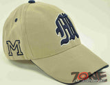 NEW! MONOGRAM LETTER M CAP HAT TAN