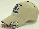 NEW! MONOGRAM LETTER L CAP HAT TAN