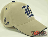 NEW! MONOGRAM LETTER L CAP HAT TAN