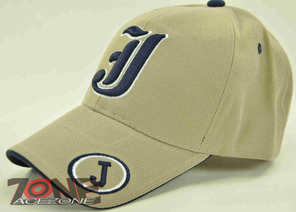 NEW! MONOGRAM LETTER J CAP HAT TAN – AceZone.com