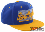 NEW! FLAT BILL LOS ANGELES CA STATE USA SNAPBACK BALL CAP HAT ROYAL BLUE