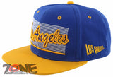 NEW! FLAT BILL LOS ANGELES CA STATE USA SNAPBACK BALL CAP HAT ROYAL BLUE
